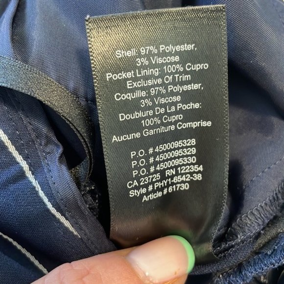 Babaton Modesto Navy Pinstripe Pants Size 0 - Picture 10 of 10